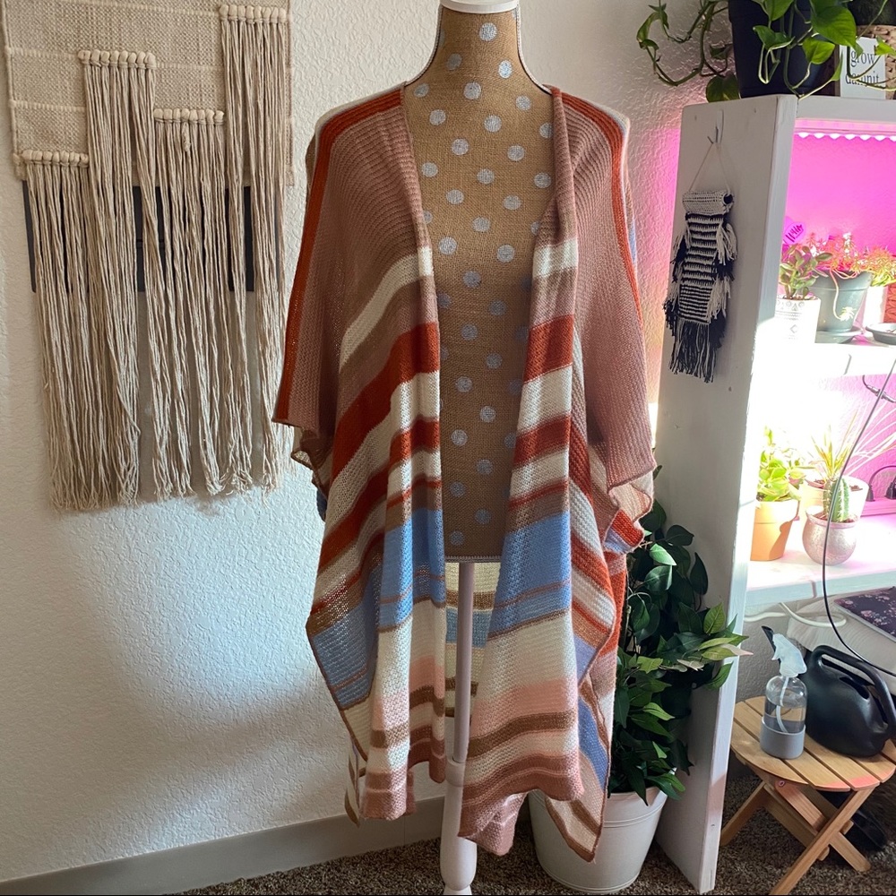 Multi Colored Knit Kimono